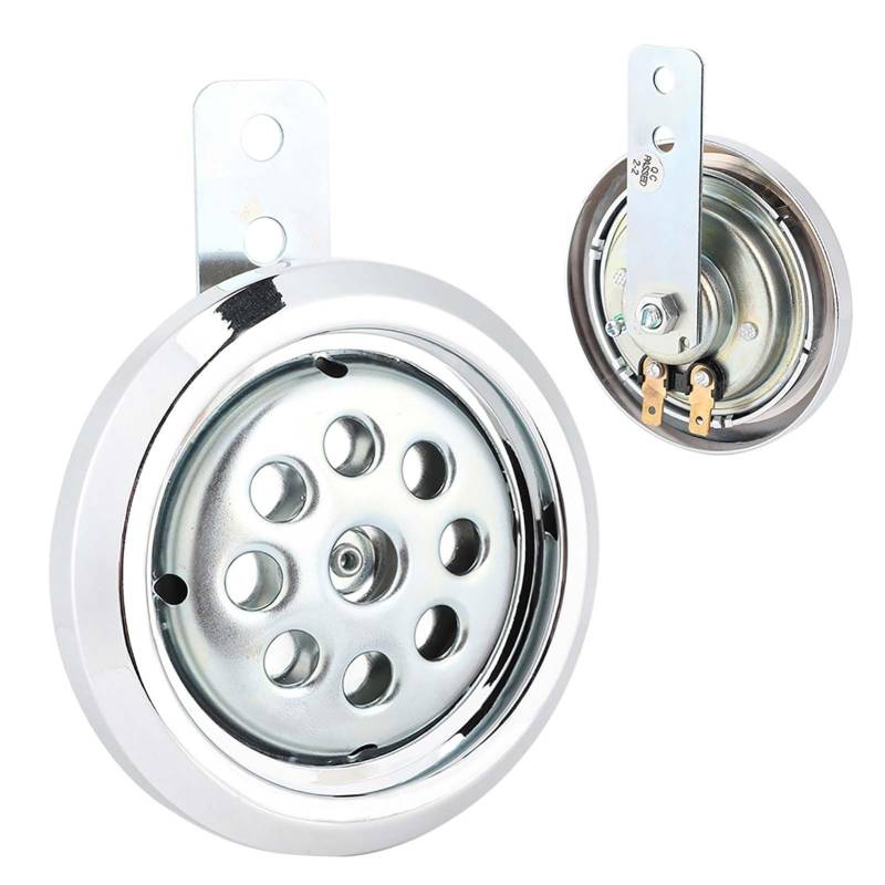 UNIVERSAL-MOTORRADHUPE, WASSERDICHT, 105 DB LAUT, 12 V, 85 MM, MIT WABENFORM, CHROMABDECKUNG FÜR MOTORRADZUBEHÖR von Generic