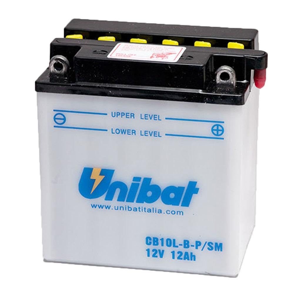Unibat Batterie YB10L-BP CB10L-BP 12 V 11 Ah kompatibel mit Gilera Runner VX 4T EU3 125 4T 06 > 07 Spezifikation Motorrad Roller komplett von Generic