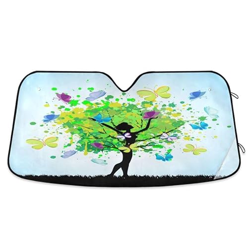 Universal Windschutzscheibenabdeckung Frühling Grüner Baum Mädchen Bunte Schmetterlinge Sonnenschutz Frontscheibenabdeckung Wasserbeständig Frontscheibe Windschutzscheibe Schutz Für Wagen S Universal Windschutzscheibenabdeckung Frühling Grüner Baum Mädchen Bunte Schmetterlinge Sonnenschutz Frontscheibenabdeckung Wasserbeständig Frontscheibe Windschutzscheibe Schutz Für Wagen S von Generic