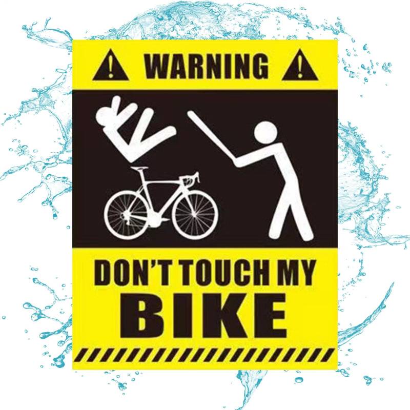 Warnaufkleber berühren Sie Nicht Mein - wasserdichtes Klebstoff für Fahrrad, Schutzaufkleber für Laptop, Autofenster, Motorradkörper | Resistente Dekoration mit Messeggs von Generic
