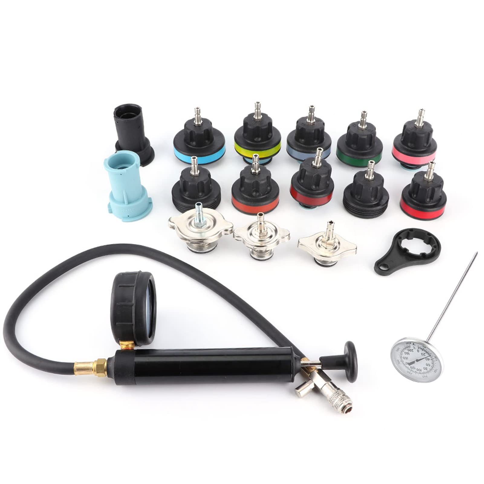 Wassertank-Leck-Detektor Auto-Kühlsystem-Tester-Kit Kühler-Drucktest-Handpumpe mit Messgerät für Fahrzeug Wartung Wassertank-Leck-Detektor Auto-Kühlsystem-Tester-Kit Kühler-Drucktest-Handpumpe mit Messgerät für Fahrzeug Wartung von Generic