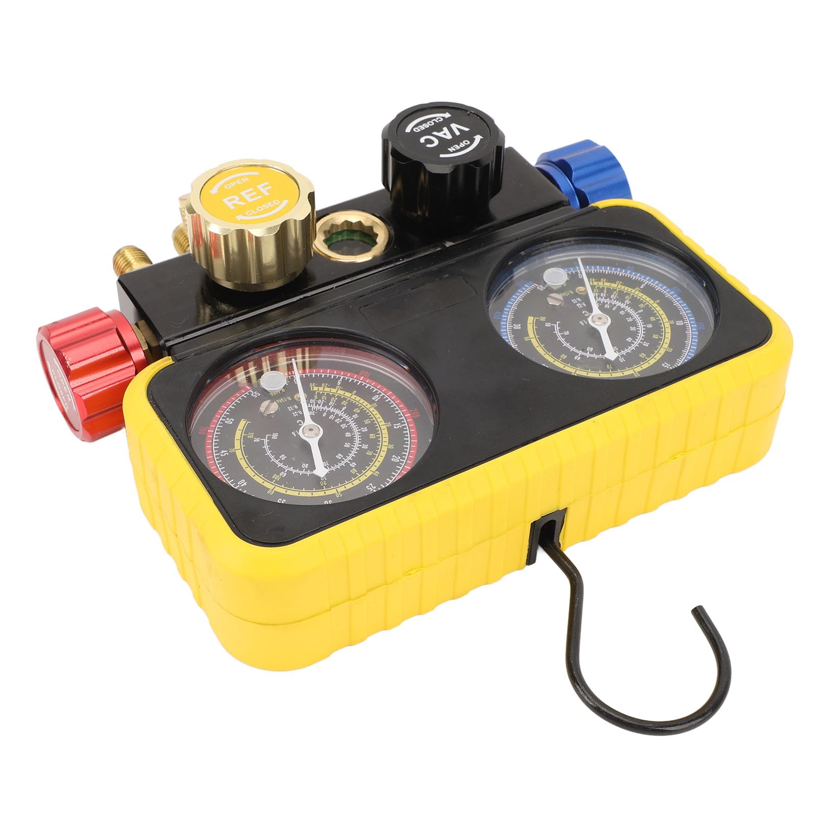 Wechselstrom -Messgerät, Messing mit Lagerhülle Wechselstromkrümmer Set AC -Diagnose Verteiler Messgerät für R410A R22 und R134A Kältemittel Wechselstrom -Messgerät, Messing mit Lagerhülle Wechselstromkrümmer Set AC -Diagnose Verteiler Messgerät für R410A R22 und R134A Kältemittel von Generic