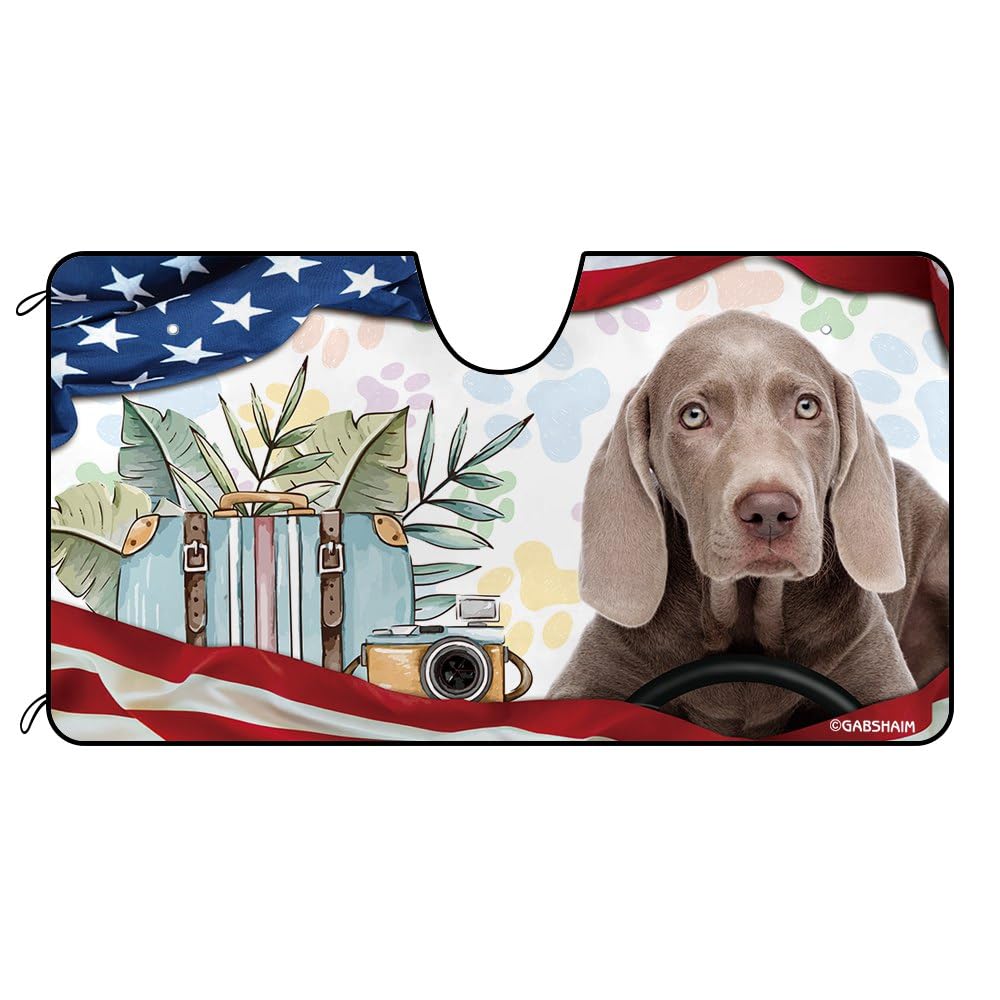 Weimaraner - Lustiger Hund Bunte Pfoten Sonnenschutz Auto Frontscheibe Wasserbeständig Einfache Lagerung Auto Windschutzscheibe Sonnenblende Universal Für Wagen Sommer Geländewagen Weimaraner - Lustiger Hund Bunte Pfoten Sonnenschutz Auto Frontscheibe Wasserbeständig Einfache Lagerung Auto Windschutzscheibe Sonnenblende Universal Für Wagen Sommer Geländewagen von Generic