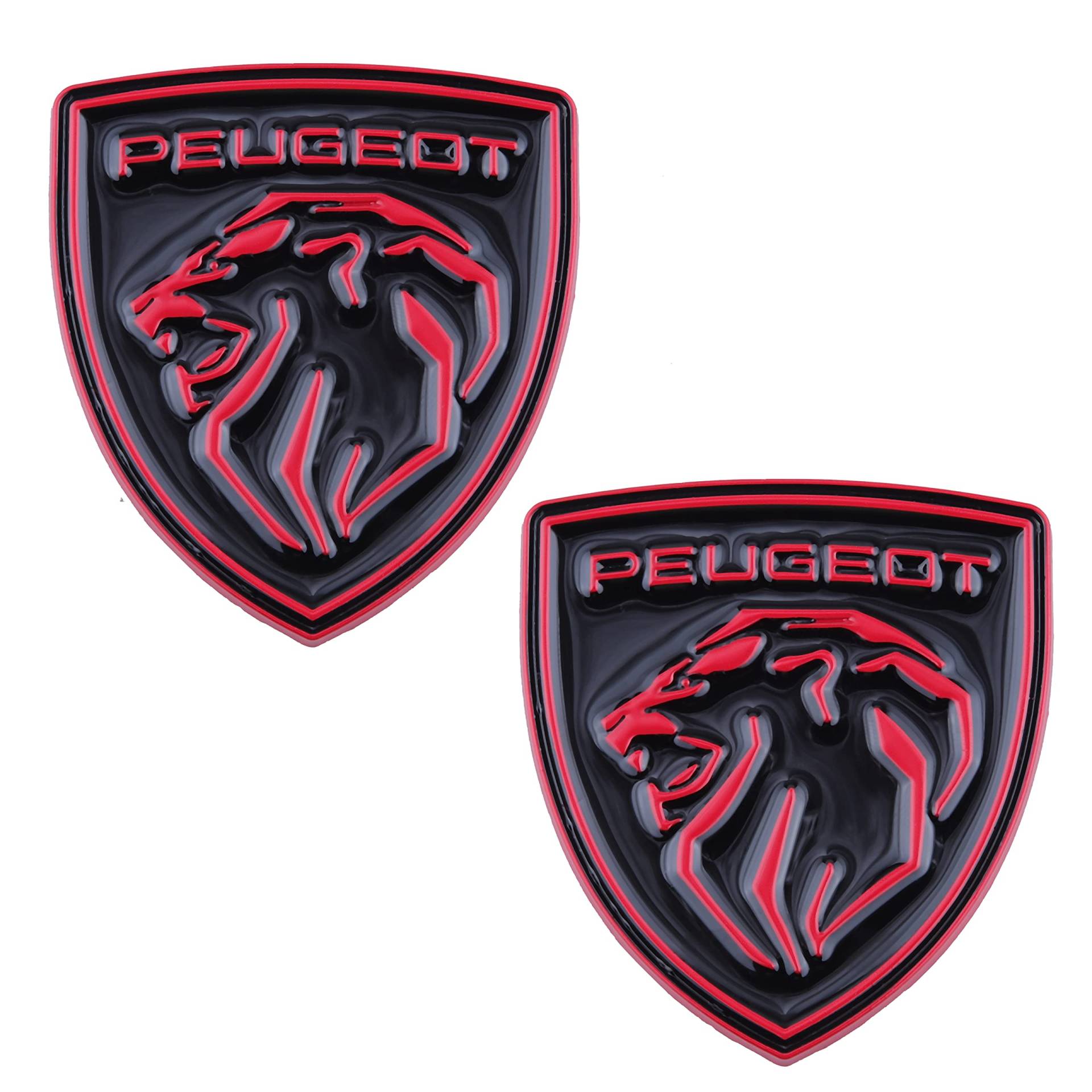 Wolfskopf-Emblem für das Schild Autoaufkleber Aufkleber Passender Typ Autobeschriftung (Schwarz Rot) von Generic