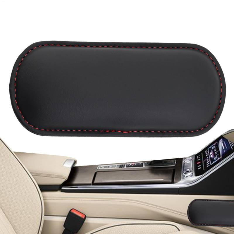 Zentralkonsulabdeckung - 8 Cm Auto Armeepolster | Kissen Für Zentrale Lederarmlehne In Leder Mit Erinnerungsschaum | Universelle Unterstützung Für Den Ellbogen Mit Kleberinstallation von Generic