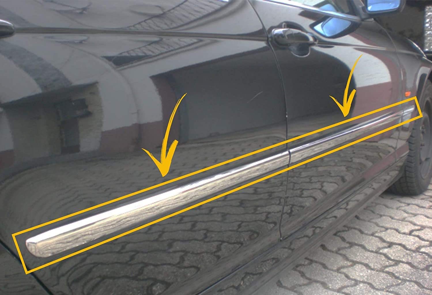 Zierleisten für BMW 3er-Serie E46 Limousine/HB 1998–2005, Edelstahl, Chrom, Seitentür, Zierleisten, 6 Stück Zierleisten für BMW 3er-Serie E46 Limousine/HB 1998–2005, Edelstahl, Chrom, Seitentür, Zierleisten, 6 Stück von Generic