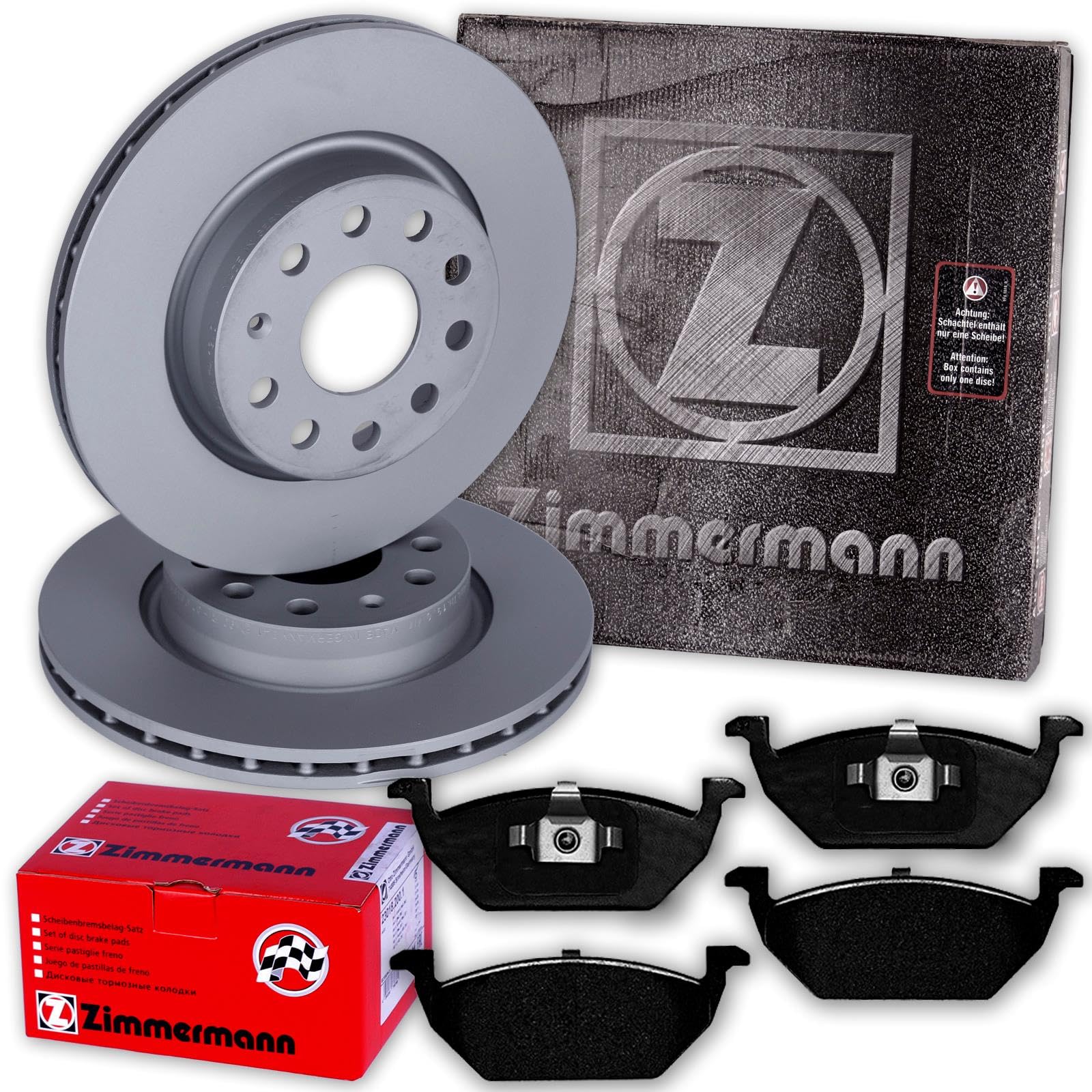 Zimmermann Bremsscheiben 256mm + Beläge vorne für UP Mii CITIGO Zimmermann Bremsscheiben 256mm + Beläge vorne für UP Mii CITIGO von Generic