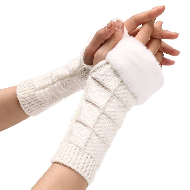 fingerlose Handschuhe Damen Schwarz Handschuhe Strickhandschuhe Strickhandschuhe Schwarz Lange Arme Mädchen Kawaii Länge Einheitsgröße von Generic