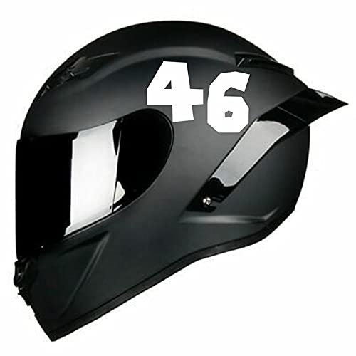 Aufkleber Zahlen Helm Motorrad Aufkleber Zubehör Tuning Personalisiert Cod.C0004 von Generico