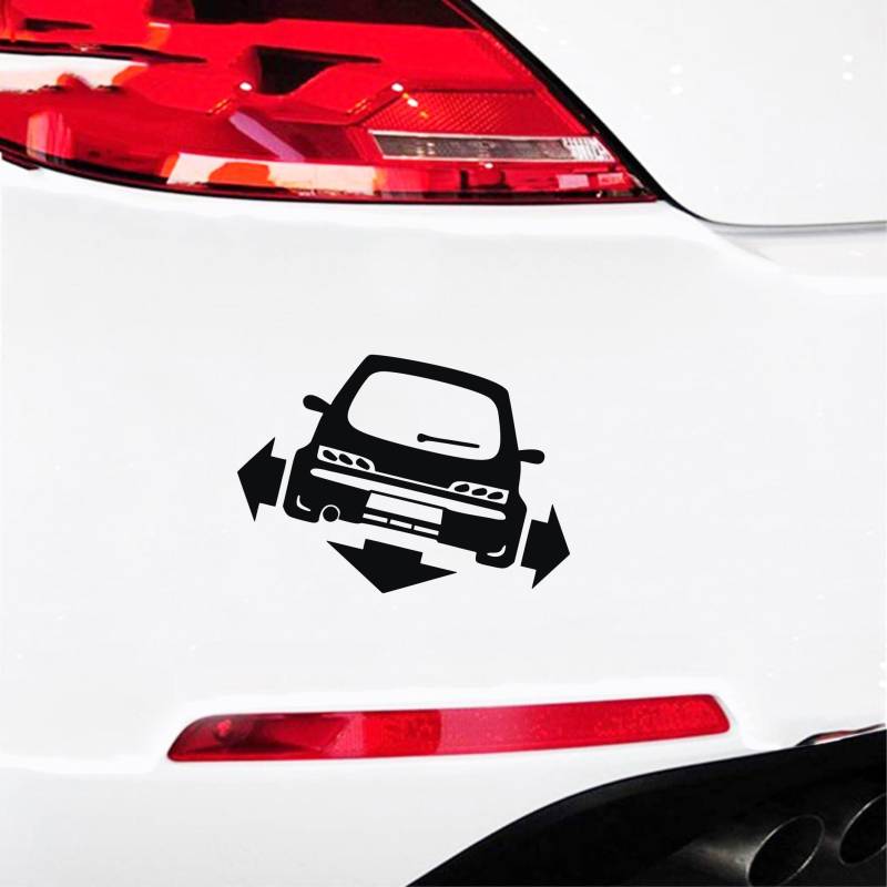 Aufkleber kompatibel mit Fiat 600 SEICENTO Down Out Dub JDM Tuning vorgestanzt PVC für Auto Heckscheibe Fenster Farbe Code 1952 (070 Schwarz) von Generico