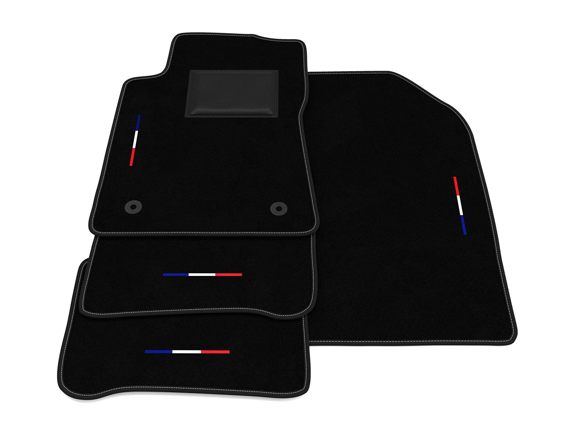 Fußmatten kompatibel mit Citroen C3 2020-2022, Stickerei Flagge Kit Personalisierte Auto-Fußmatten Set, Teppich-Set, Autoteppich von Generico