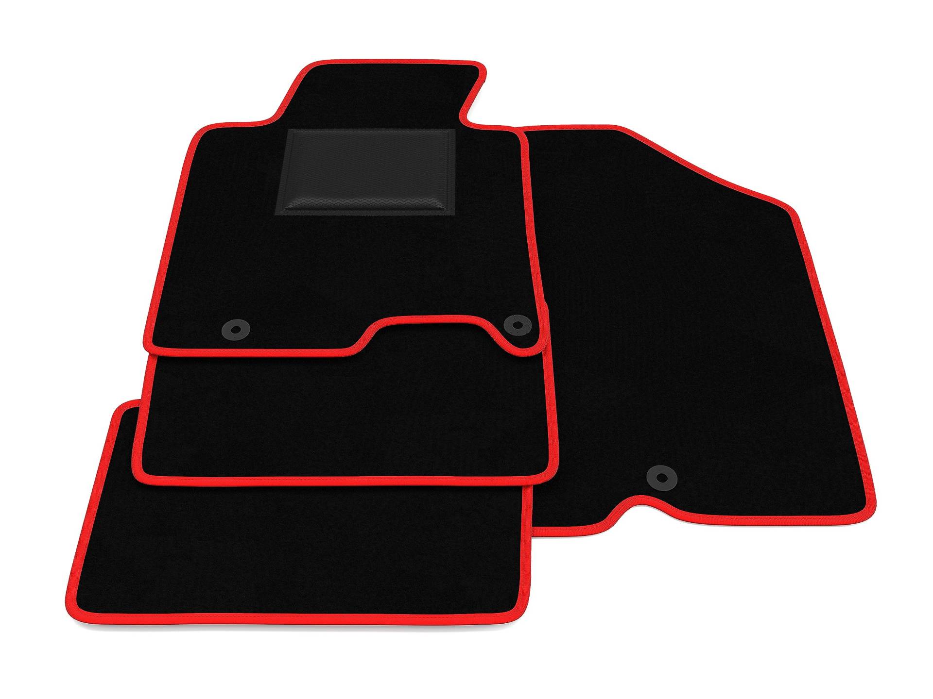 Fußmatten kompatibel mit Kia ProCeed 2013-2019, roter Rand, maßgeschneiderte Automatten Set, Velours, Autoteppich Fußmatten kompatibel mit Kia ProCeed 2013-2019, roter Rand, maßgeschneiderte Automatten Set, Velours, Autoteppich von Generico