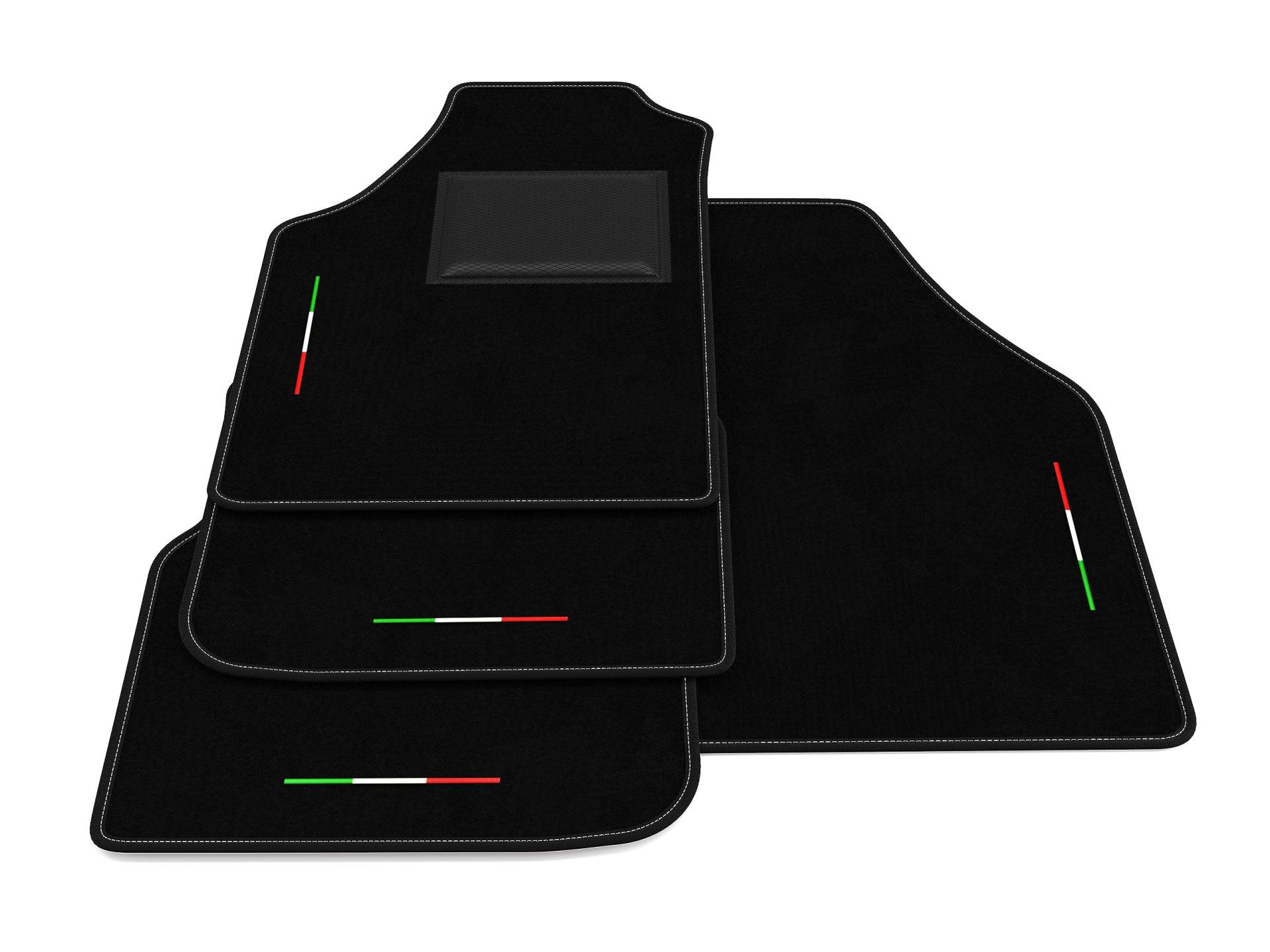 Fußmatten kompatibel mit Lancia Musa 2004-2012, Stickerei Italien Flagge, maßgeschneiderte Autofußmatten-Kit, Teppich Set, Autoteppich Fußmatten kompatibel mit Lancia Musa 2004-2012, Stickerei Italien Flagge, maßgeschneiderte Autofußmatten-Kit, Teppich Set, Autoteppich von Generico