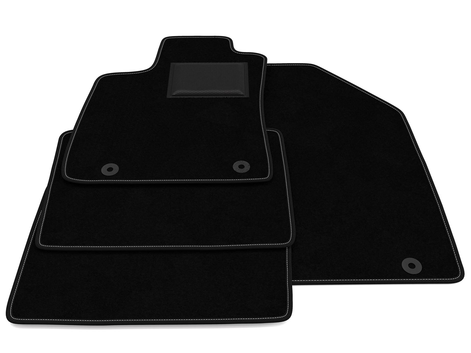 Fußmatten kompatibel mit MG ZS - EV 2021-2023, kein Dekor, maßgeschneiderte Automatten Kits, Teppich Set, schwarzer Rand. von Generico