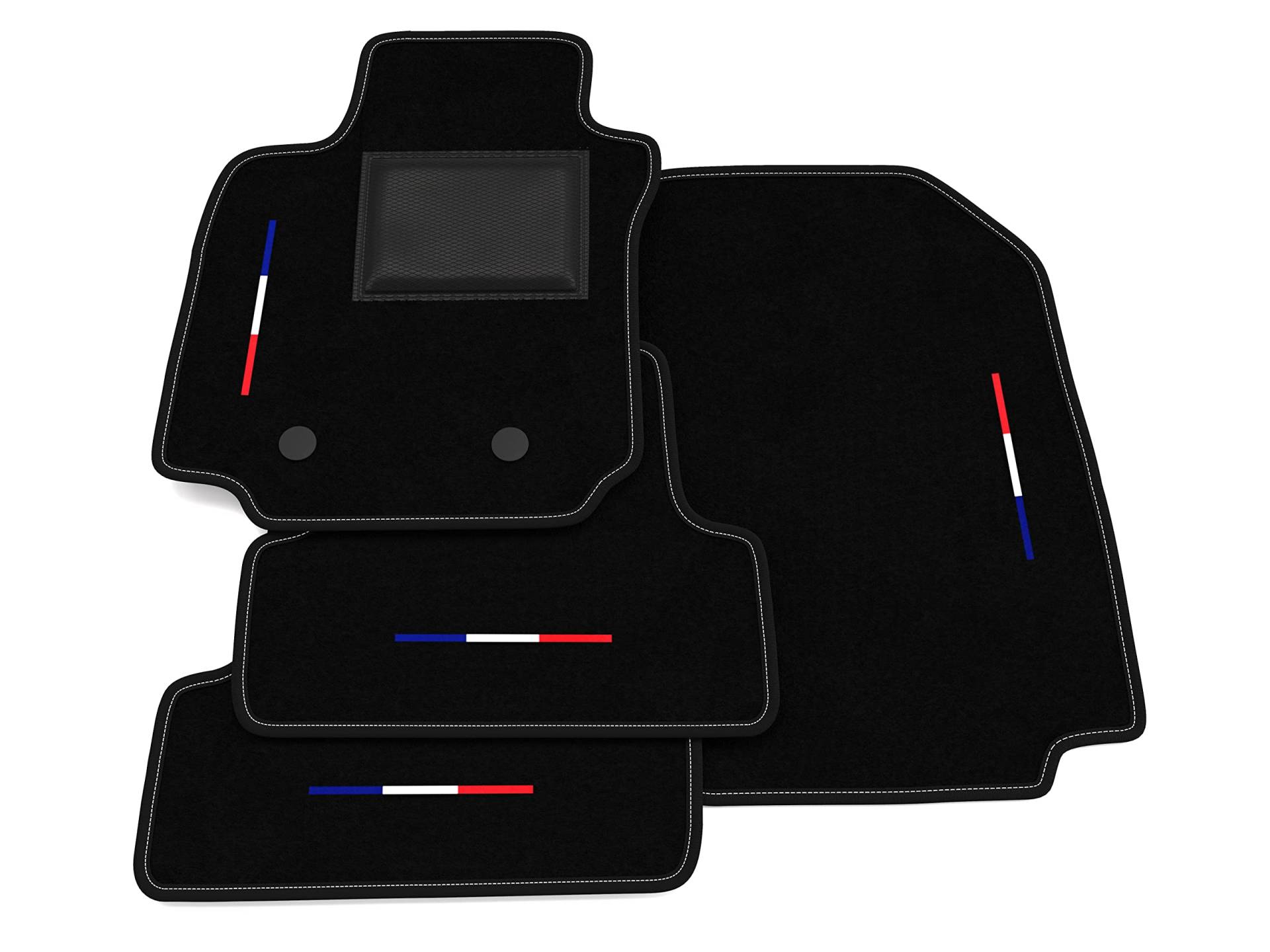 Fußmatten kompatibel mit Renault Clio 3 2005-2012, Stickerei Flagge, individuelle Automatten-Set, Teppich-Set, Autoteppich Fußmatten kompatibel mit Renault Clio 3 2005-2012, Stickerei Flagge, individuelle Automatten-Set, Teppich-Set, Autoteppich von Generico