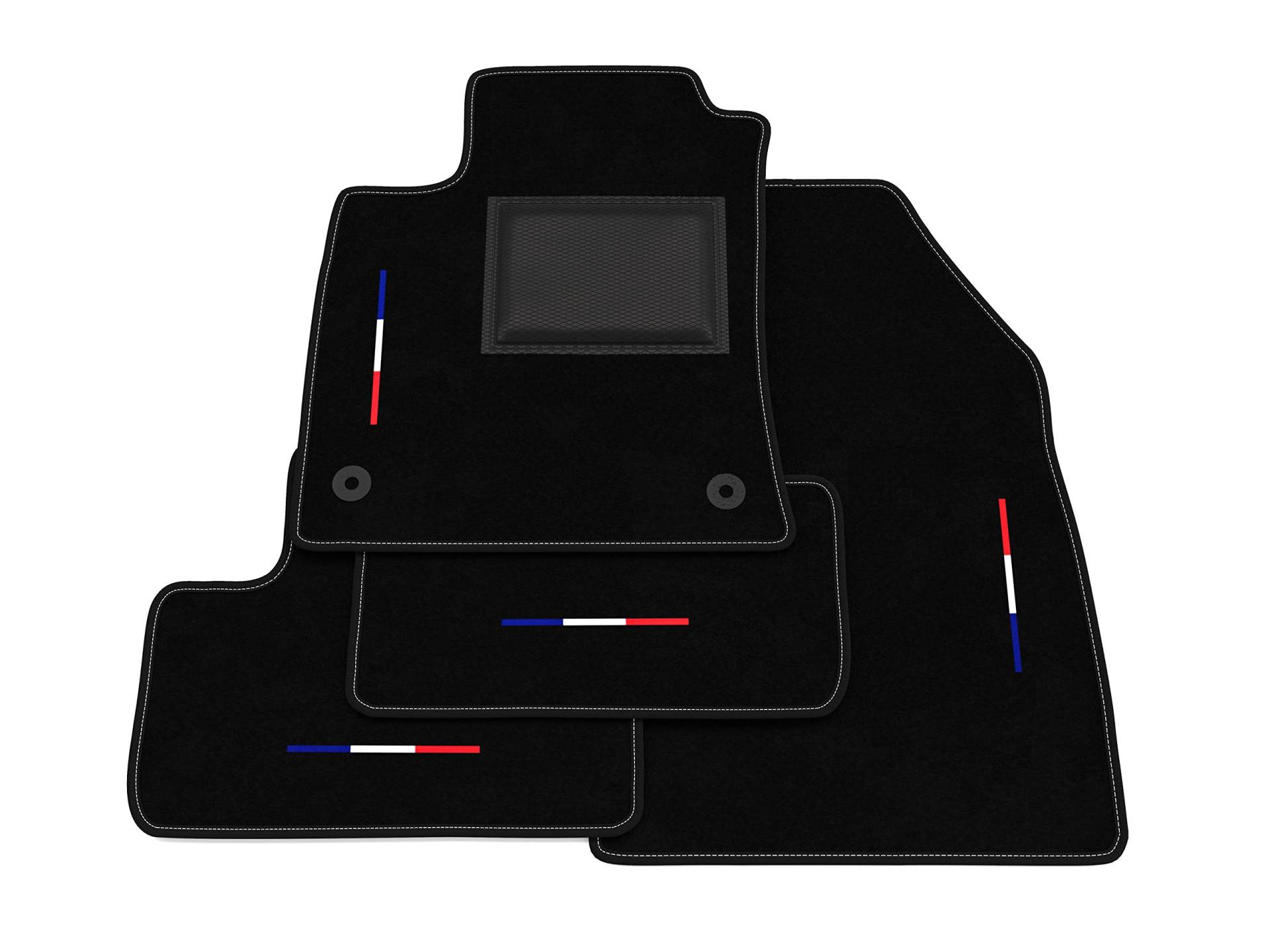 Fußmatten kompatibel mit Renault Clio 5 2019-2022, Stickerei Flagge, personalisiertes Automatten-Set, Teppich-Set, Autoteppich Fußmatten kompatibel mit Renault Clio 5 2019-2022, Stickerei Flagge, personalisiertes Automatten-Set, Teppich-Set, Autoteppich von Generico