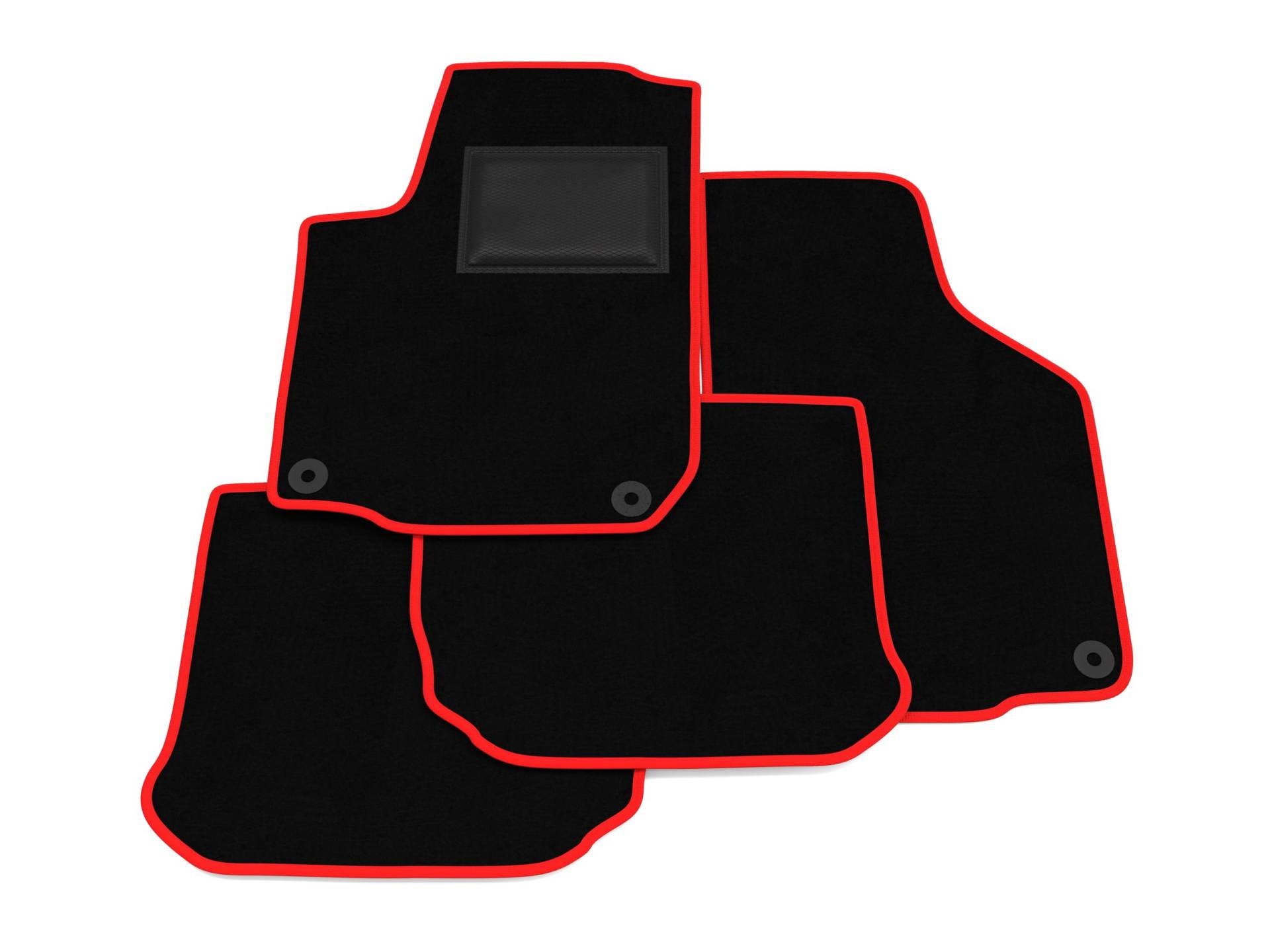 Fußmatten kompatibel mit Seat Leon 1M1 1999-2006, roter Rand, maßgeschneiderte Automatten Set, Velours, Autoteppich Fußmatten kompatibel mit Seat Leon 1M1 1999-2006, roter Rand, maßgeschneiderte Automatten Set, Velours, Autoteppich von Generico