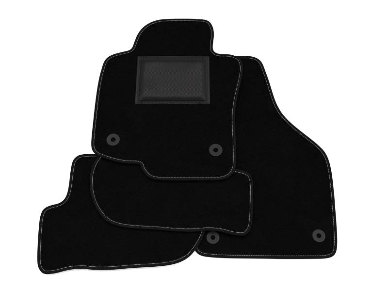 Fußmatten kompatibel mit Seat Leon 1P 2009-2012 ohne Dekoration, personalisiertes Automatten-Set, Teppich-Set, Autoteppich von Generico