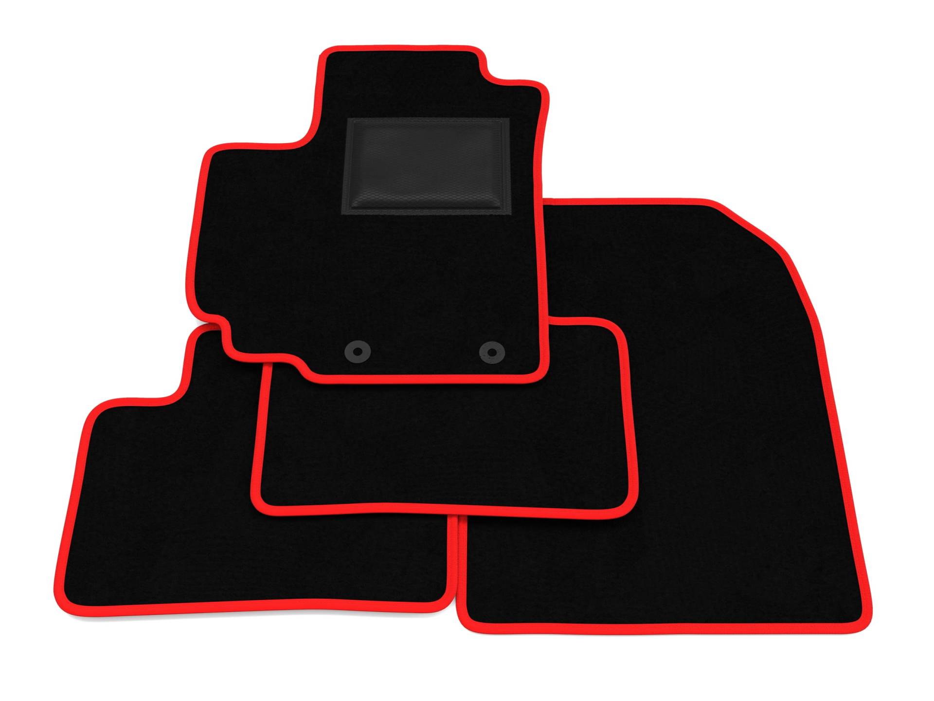 Fußmatten kompatibel mit Suzuki Swift 2010-2017, roter Rand, maßgeschneiderte Automatten Set, Velours, Autoteppich Fußmatten kompatibel mit Suzuki Swift 2010-2017, roter Rand, maßgeschneiderte Automatten Set, Velours, Autoteppich von Generico