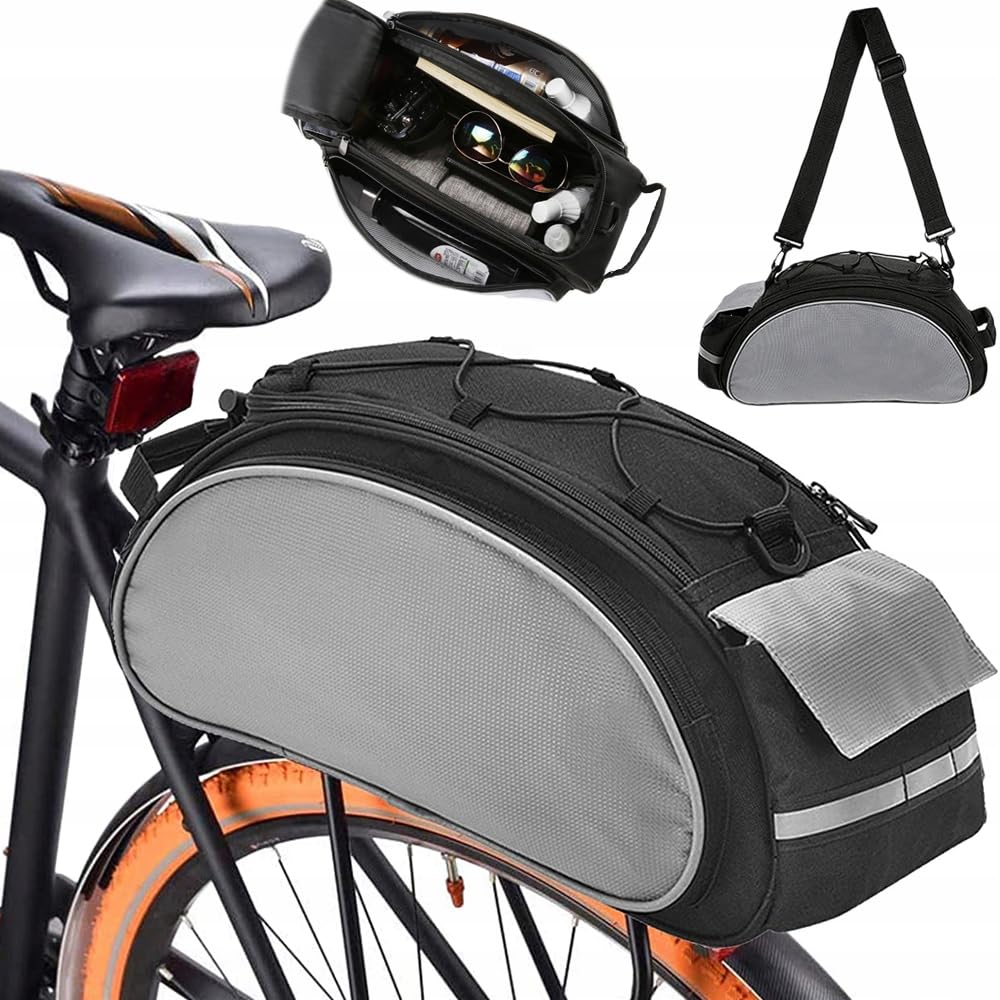 Genérico Hecktasche für Fahrrad, multifunktionale Fahrradtasche | große 13 Liter | Fahrradtasche hinten für lange Reisen | wasserdicht von Genérico