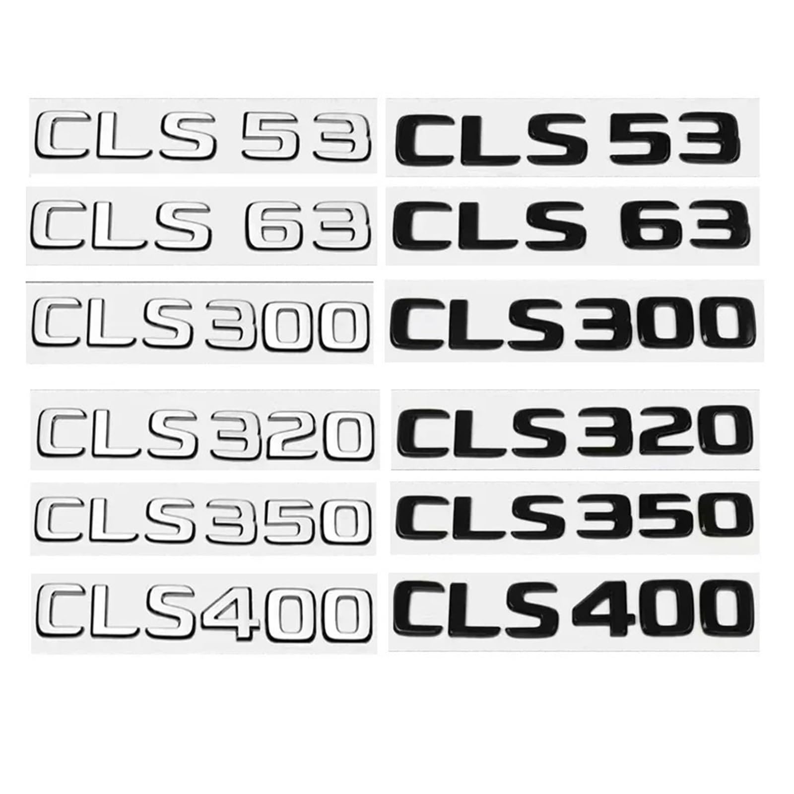 Genérico Kofferraum-Emblem und Logo, kompatibel mit CLS Klasse 53 63 CLS260 CLS300 CLS400 CLS350 CLS320 C257 (Chrome Silver,CLS 350) von Genérico