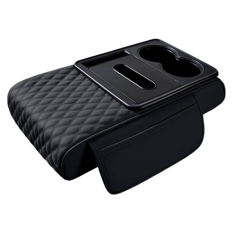 Getränkehalter für Autokonsole, Aufbewahrungsbox für Auto-Armlehne, 5-in-1-Mittelkonsolen-Organizer, Kissen für Mittelkonsole, Polster für Ca von Genérico