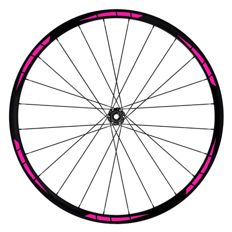 Komplettes Aufkleber-Set für Felgen 26 Zoll – 27,5 Zoll – 28 / 29 Zoll – Fahrrad MTB Bike Sticker Qualität wählen Farbe MTB012 (27,5 Zoll, 046 Fluo-Rosa) von Generico