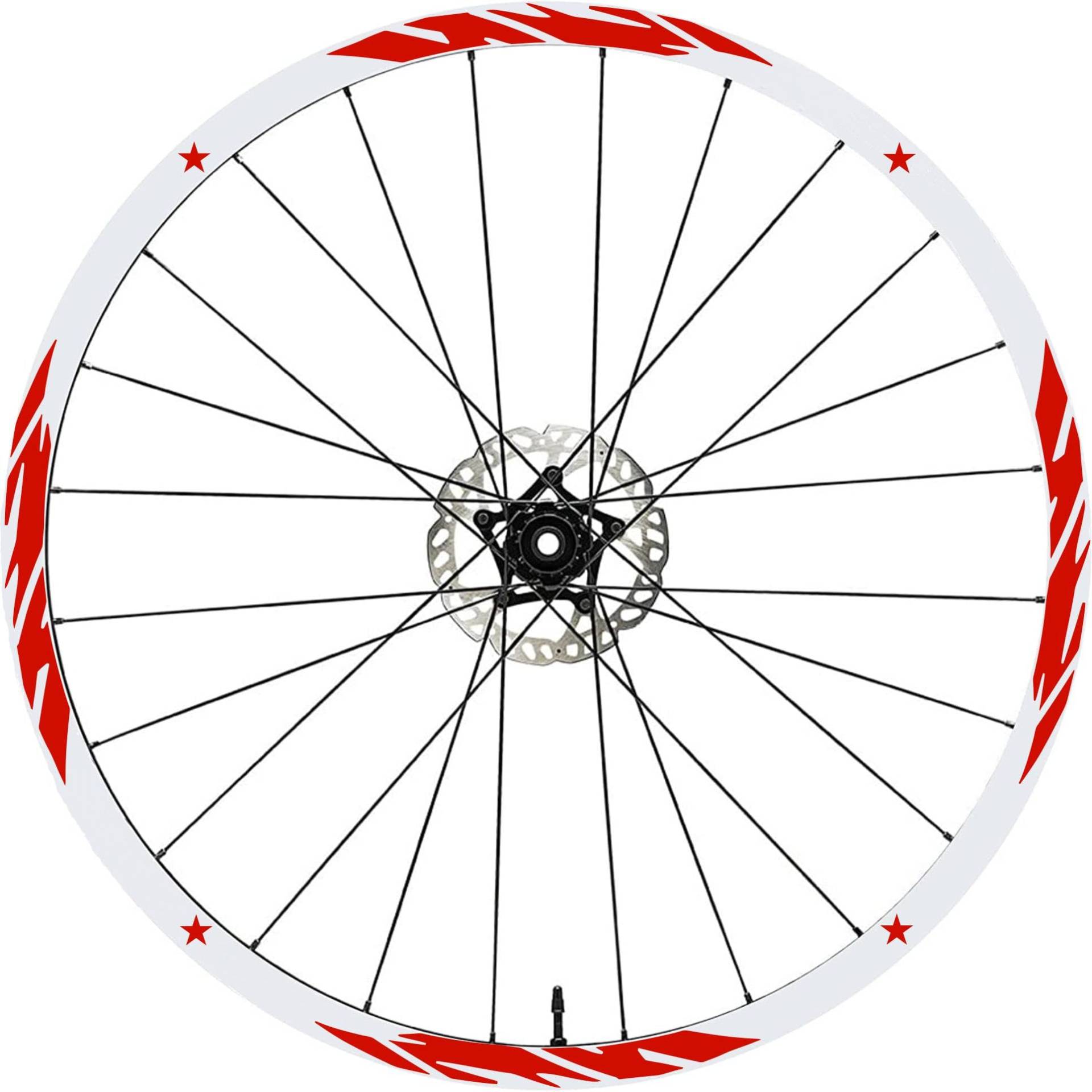 Komplettes Aufkleber-Set für Felgen 26 Zoll – 27,5 Zoll – 28 / 29 Zoll – Fahrrad MTB Bike Sticker Qualität wählen Farbe MTB014 (28-29 Zoll, 032 Rot) von Generico