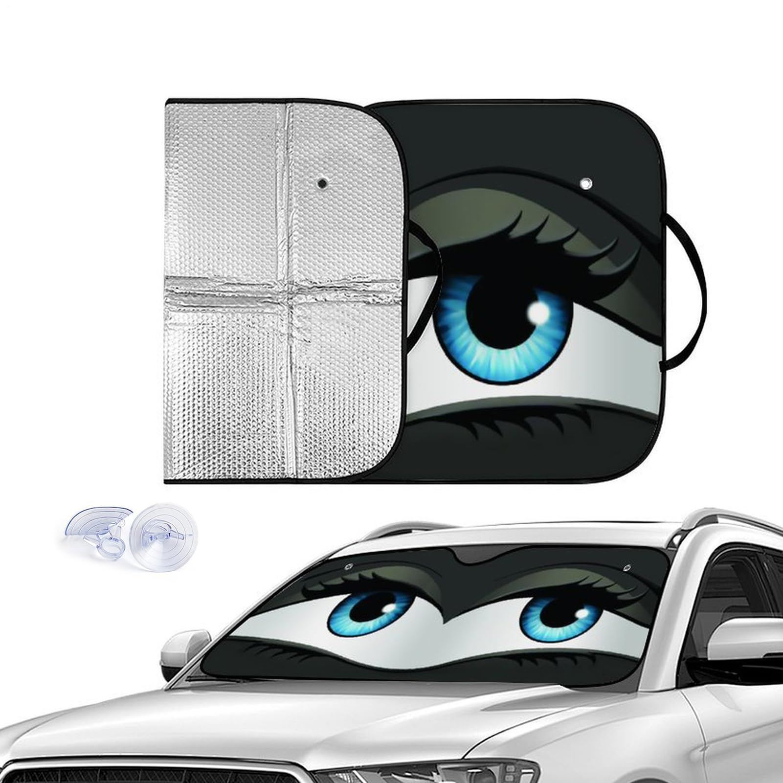 Sonnenschutz für Auto-Windschutzscheibe, Sonnenschutz für Windschutzscheibe, Abdeckung für Frontfenster, lustiger Sonnenschutz für Auto, 137 x 71 cm, blockiert Strahlen Sonnenschutz für Auto-Windschutzscheibe, Sonnenschutz für Windschutzscheibe, Abdeckung für Frontfenster, lustiger Sonnenschutz für Auto, 137 x 71 cm, blockiert Strahlen von Genérico