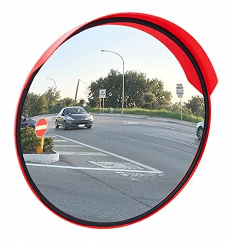 Generico Straßenspiegel Durchmesser 60 cm für tote Winkel mit schlechter Sicht, bruchsicher, Universalhalterung, für Auto, Außenbereich von Generico