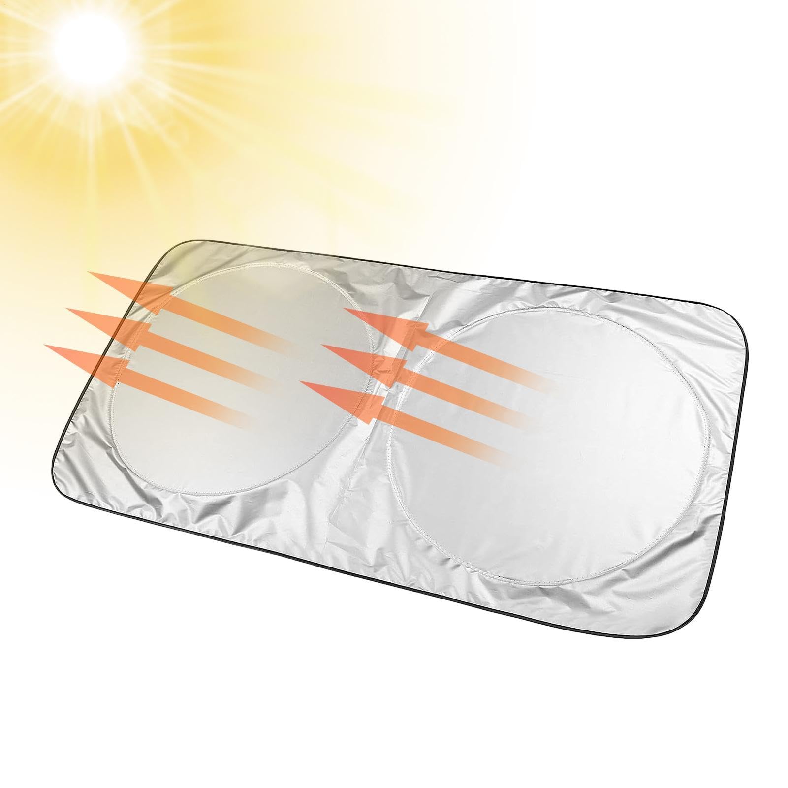 Abdeckung der Windschutzscheibe, faltbar, für , Sonnenblende aus Automobilglas – faltbar für Sonne, Wärme und UV-Strahlen der Sonne für das Fenster mit Sonnenschutz innen Abdeckung der Windschutzscheibe, faltbar, für , Sonnenblende aus Automobilglas – faltbar für Sonne, Wärme und UV-Strahlen der Sonne für das Fenster mit Sonnenschutz innen von Générique