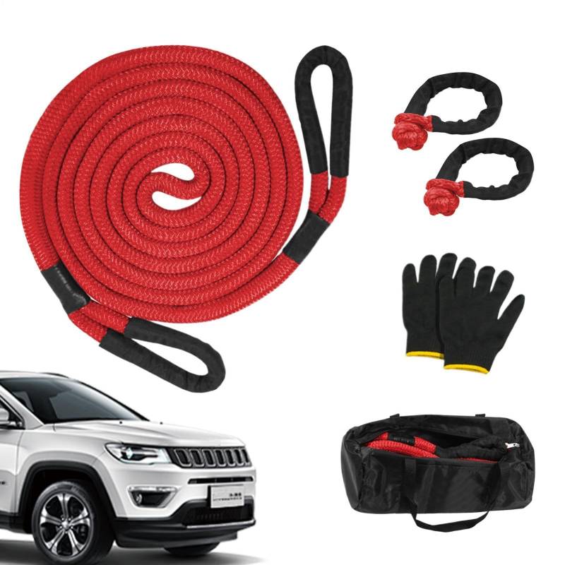 Abschleppgurt-Set, Abschleppgurt, Abschleppseil, -Abschleppseil, robust mit Schäkeln und Handschuhen für LKW, , ATV, Offroad von Générique