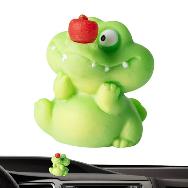 Auto Armaturenbrett Tiere, Krokodil Ornamente - Krokodilfiguren Auto Armaturenbrett Auto Figur Niedliche Tiere Auto Interieur Zubehör Cartoon Ornament von Générique