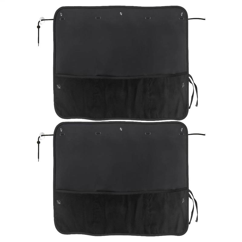 Auto-Fensterscheibe, 2 x Seiten-Sonnenschutz mit Aufbewahrungstaschen, UV-Schutz-Design und Sicherheitsschild, automatische Sonnenblenden für Familien, 17,8 x 16,3 x 1,18 cm, Polyester von Générique