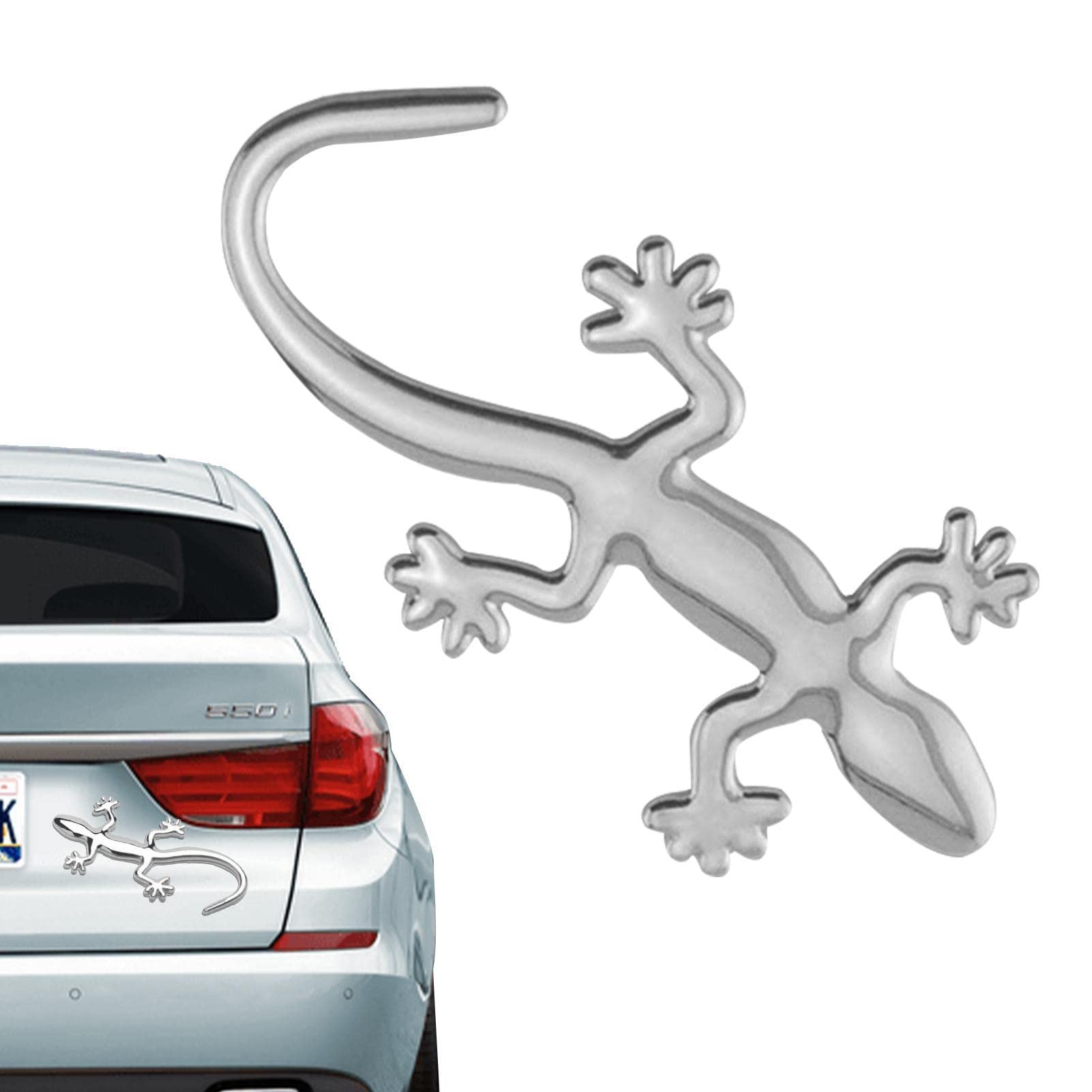 Générique Gecko Auto Aufkleber | Mode Gecko 3D Form | Auto Aufkleber Chrom Emblem Emblem Logo aus reinem Metall, kratzfester Aufkleber von Générique