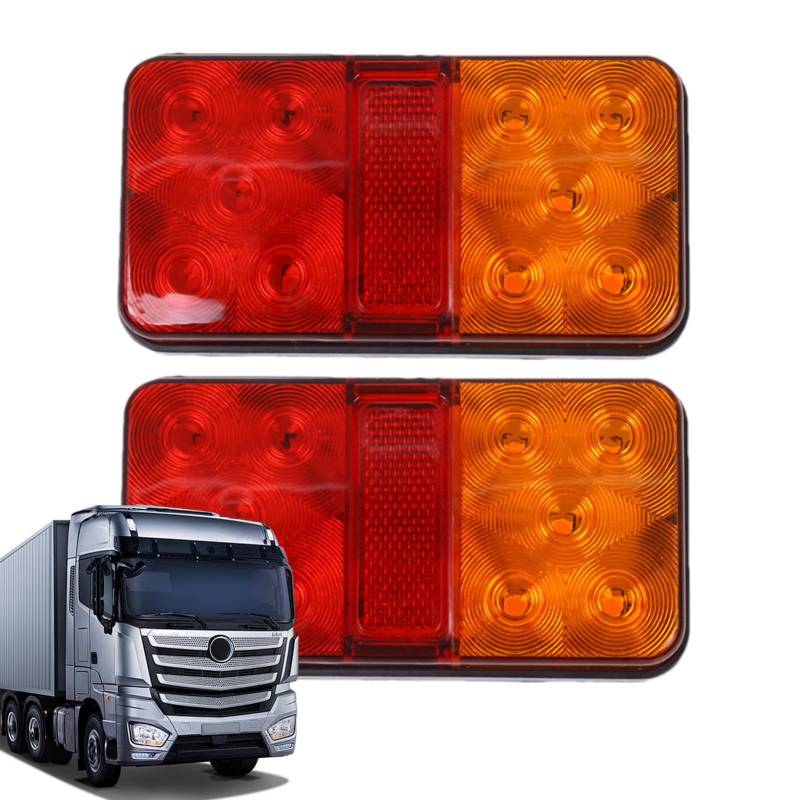 Générique LED Anhänger Seitenleuchten Bremslicht LED Bremslicht für LKW 10 LED Anhänger Rücklicht LED Rücklicht und Anhänger Signal 12-80V für Anhänger Bus Wohnwagen Boot von Générique