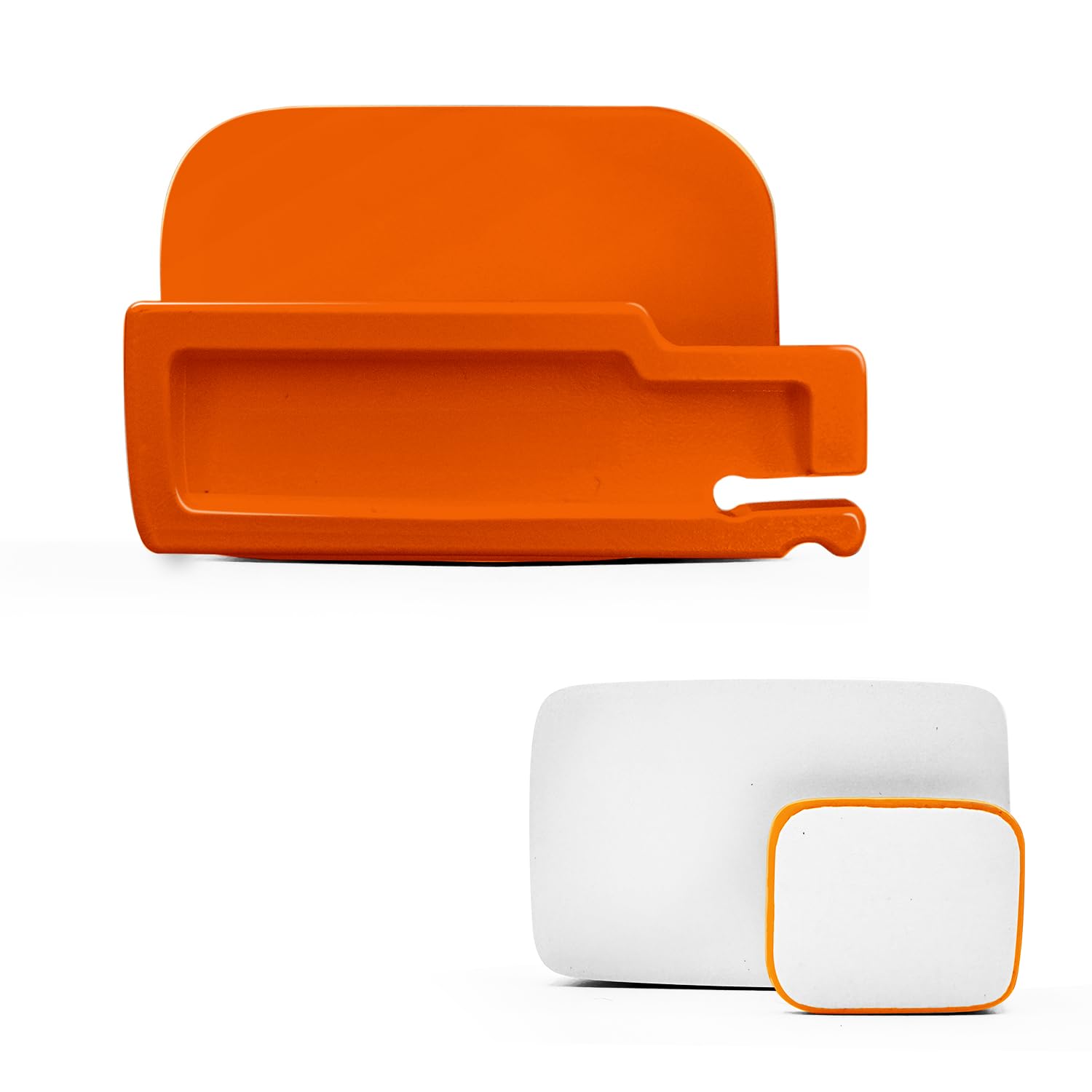 Générique Maut-Halterung Slim mit doppelseitigem Klebeband – Solide Befestigung für Autobahn-Abzeichen – kompatibel mit Autos und Motorrädern (2, Orange) von Générique
