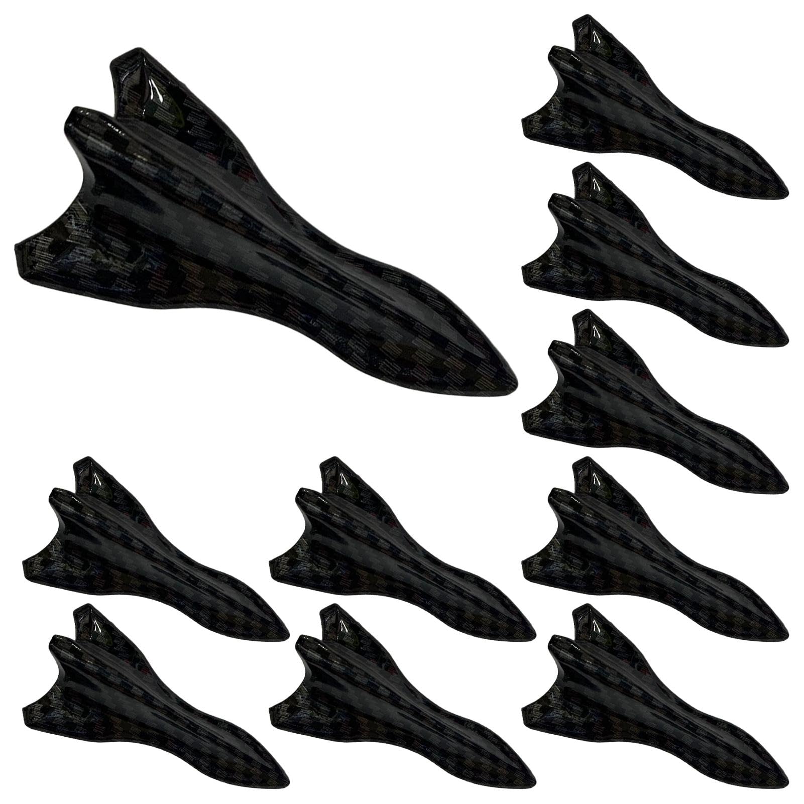 Haifischflosse für Auto, Haifischflosse Diffusor, 10 Stück Haifischflossen Diffusor Dachmodifikationsset, Haifischflossen-Diffusor, Haifischflossen-Zubehör, Kotflügel von Générique