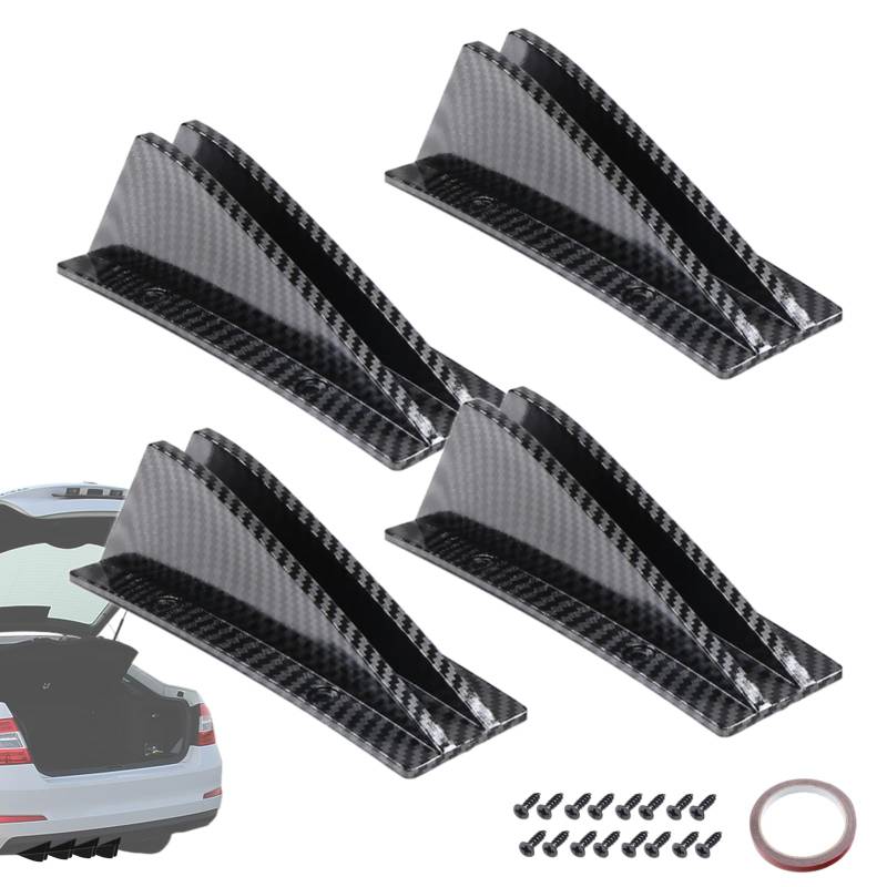 Heckstoß, Auto-Heckdiffusor, 4-teiliges Haifischflossenset | dreieckiger Heckspoiler für verbesserten Schutz der Stoßstange von Générique