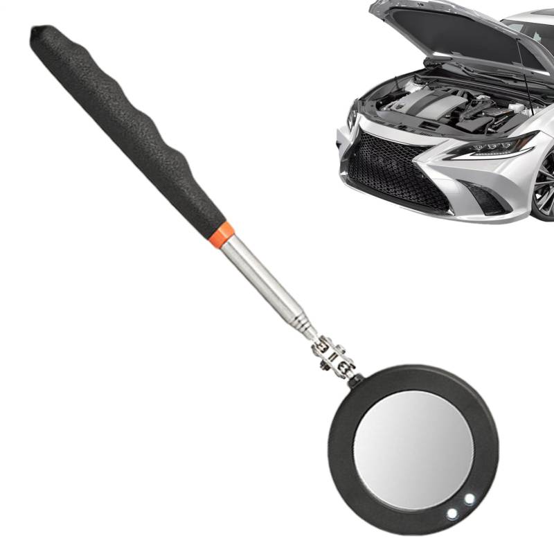 Inspektionsglas für Automechaniker, beleuchtetes Inspektionsglas – 360 ° drehbare Inspektionslampe mit LED-Licht | Werkzeug für Automechaniker, Teleskopbeleuchtung von Générique