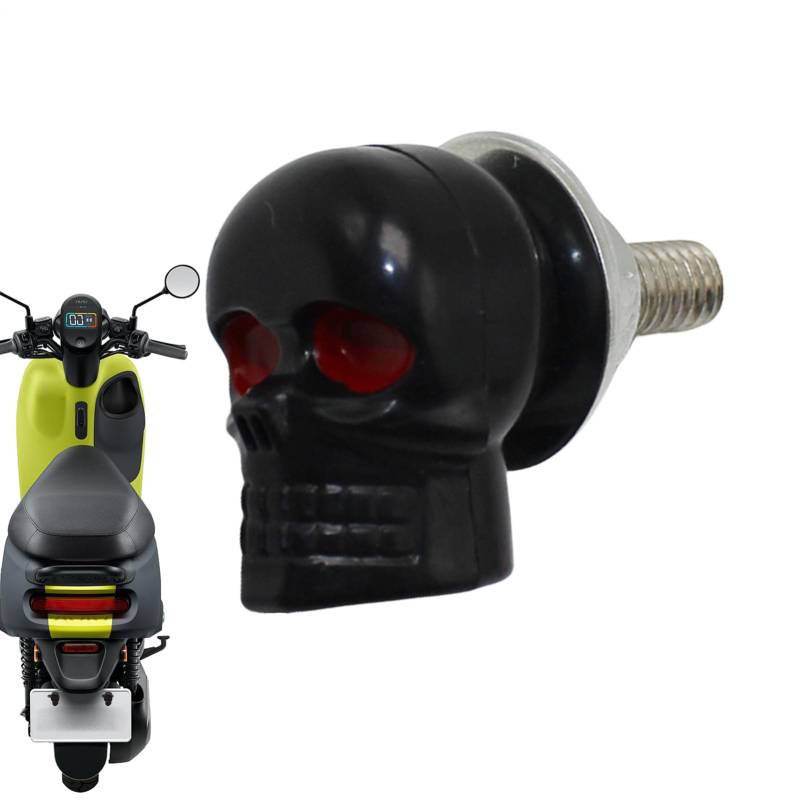 Motorrad-Kennzeichenbolzen – Nummernschildbefestigung | Set mit dekorativen Schraubkappen, Diebstahlschutz, Edelstahlschrauben für Motorradausweis von Générique