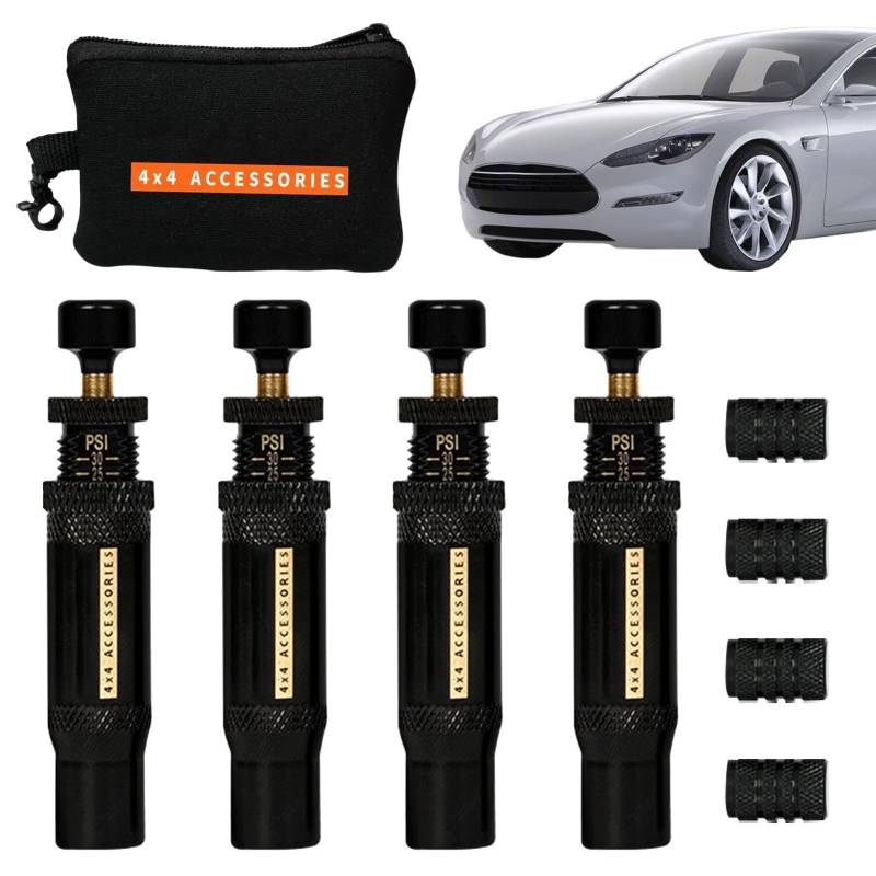 Reifenablasser, Zubehör für Offroad-Reifen, Luftpumpe, verstellbar, Reifenfüllwerkzeug, 4 x 4, 4 Stück (10-30 PSI), schnell für ca von Générique
