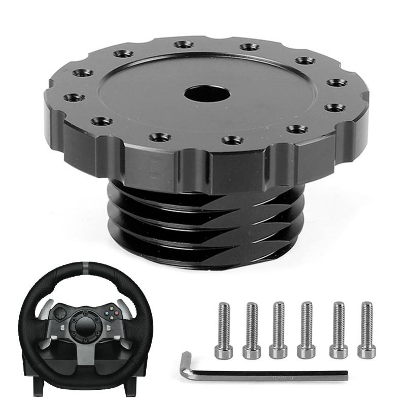 Steering Wheel Adapter, Racing Simulator Hub, 3,58 x 2,17 Zoll Quick Release Design, Aluminiumlegierung Zubehör, Gaming Steering Adapter für Home Simulation, Esports Setup von Générique