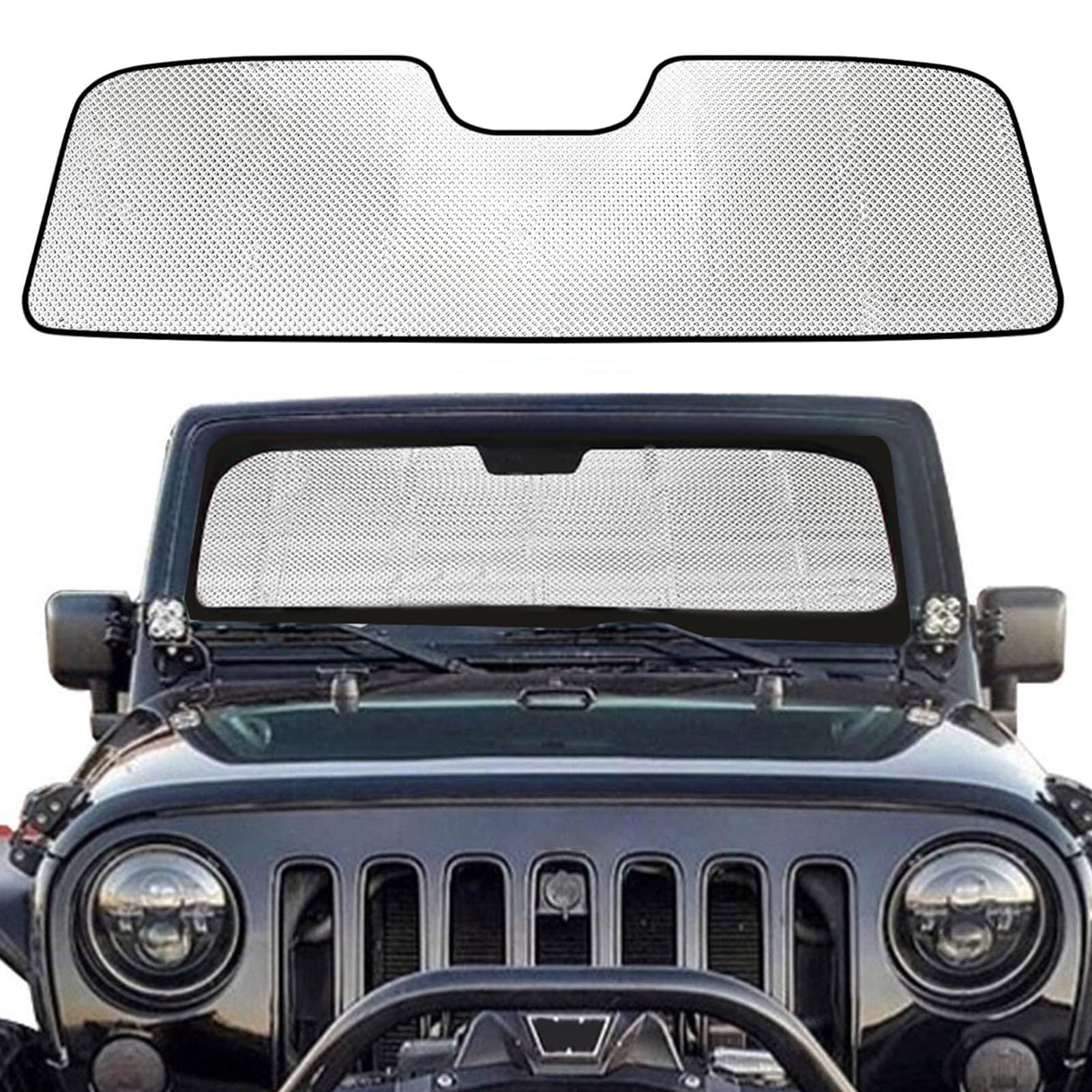 Sun Shade für Auto, Fenster, Heavy-Duty, Vollabdeckung, faltbar, Sonnenschutz, Sonnenschutz, reflektierend, wasserfest, UV-Schutz, hitzebeständig, für Wohnmobil, Trailer, Truck Cab Sun Shade für Auto, Fenster, Heavy-Duty, Vollabdeckung, faltbar, Sonnenschutz, Sonnenschutz, reflektierend, wasserfest, UV-Schutz, hitzebeständig, für Wohnmobil, Trailer, Truck Cab von Générique