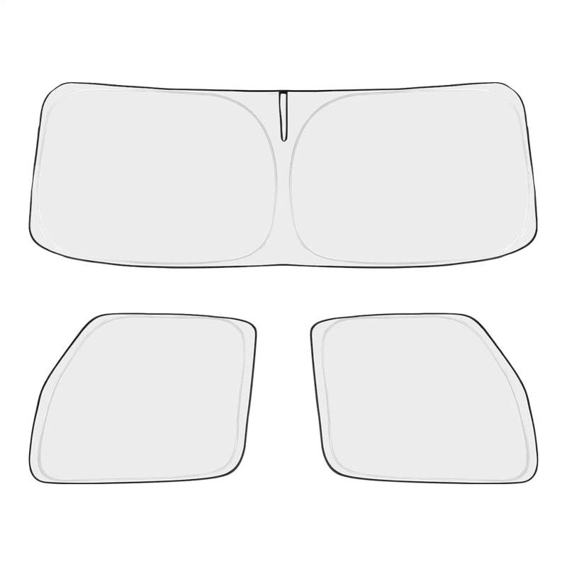 Sunshade für LKW – Faltbare Sonnenblende, Sonnenblocker für die Windschutzscheibe | Sonnenschutz Blockierer, kompakter Sonnenschutz für LKWs, vollständige Abdeckung von Générique