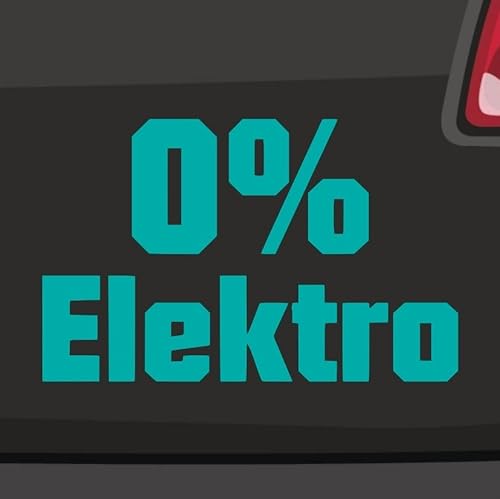 0% Elektro Aufkleber -6 Größen 21 Farben- Benziner Diesel Sticker NoGreen Autogas von generisch