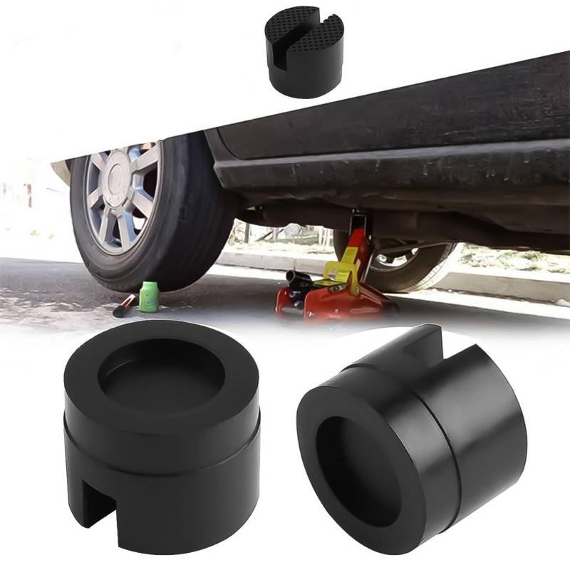 1/2 Stück Wagenheber-Pad – Wagenheberkissen, Quetsch-Schweißschutz | Auto-Hebe-Design, rutschfeste Bodenstütze, Wagenheber-Gummiblöcke zum Halten von Quetschschweißen, Metallfarbe, Autozubehör von Generisch