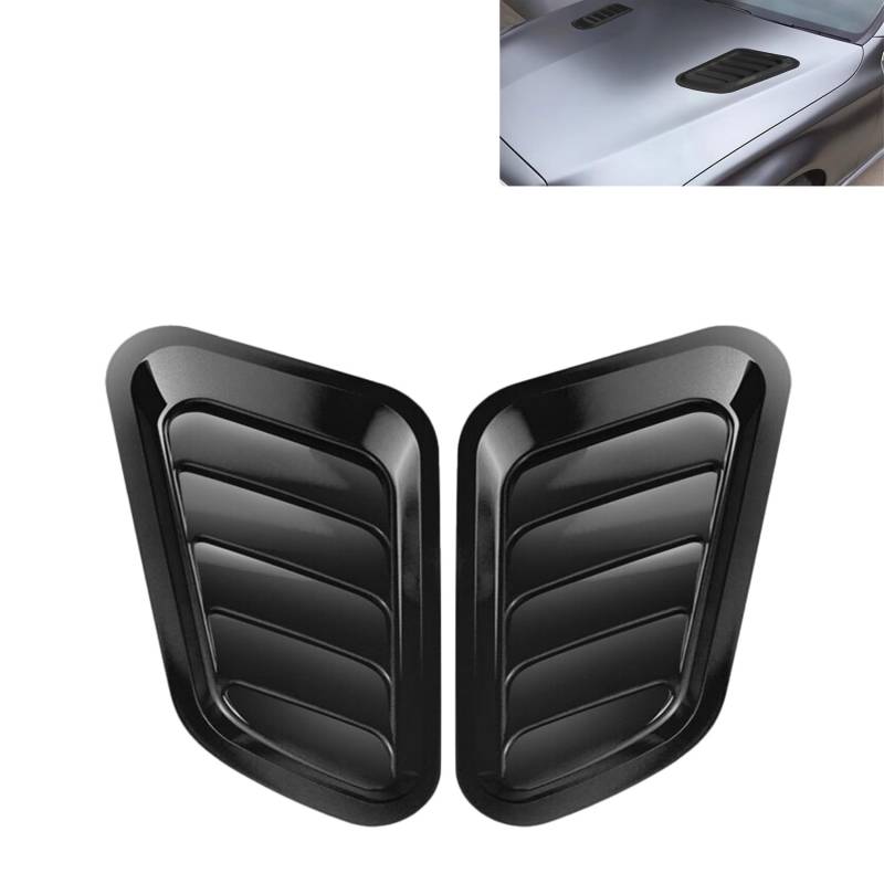 Generisch 1 Satz (2 Stück) Tuning zubehör für die Lüftungsschlitze der Motorhaube, kompatibel mit BMW X6 M G06 2019-2025,Auto Tuning Artikel,stylish und cool (Schwarz) von Generisch