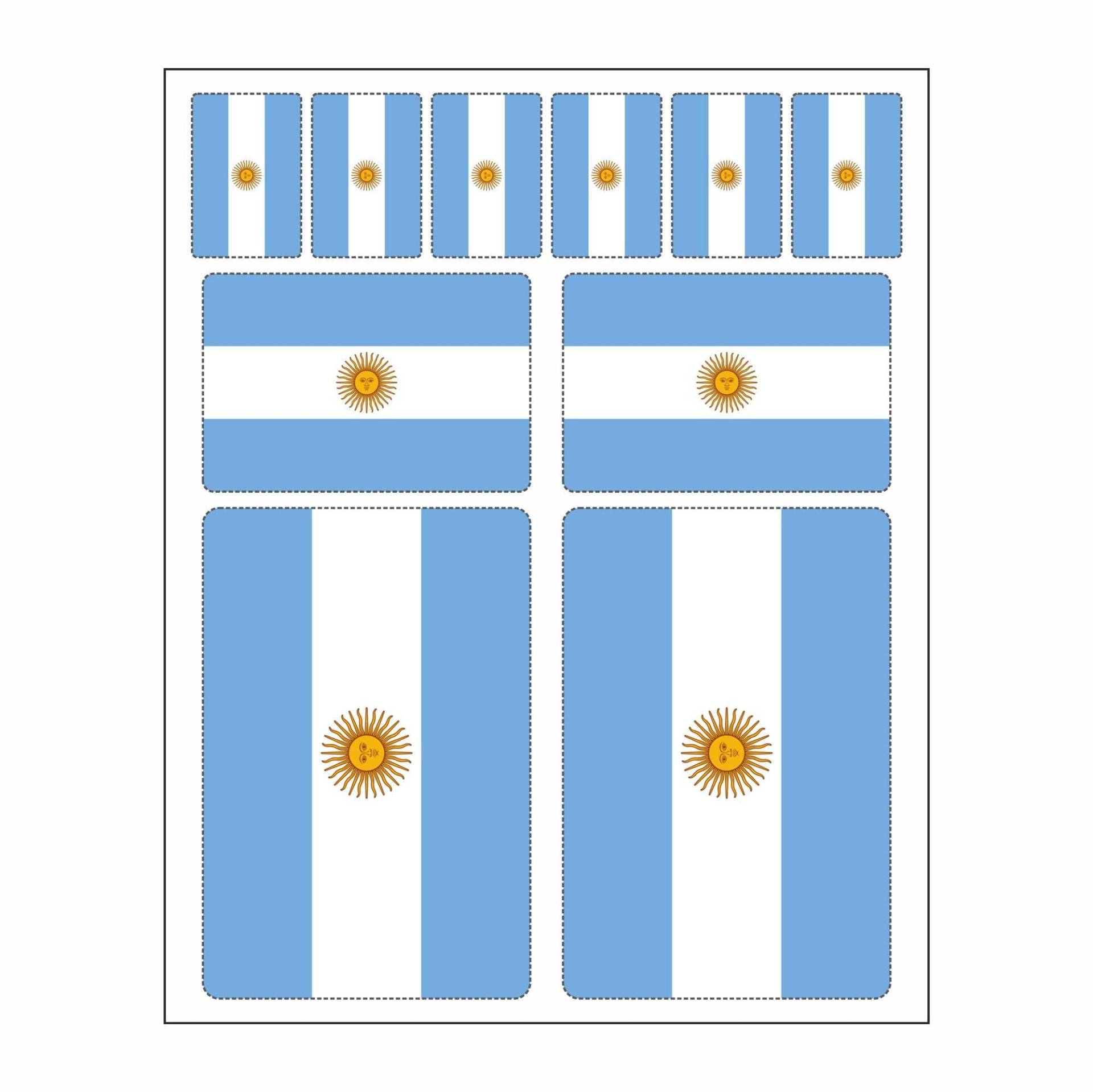 Generisch 10 Stück Flaggen Aufkleber Argentinien Set | Sticker Argentina Autoaufkleber Generisch 10 Stück Flaggen Aufkleber Argentinien Set | Sticker Argentina Autoaufkleber von Kopeme