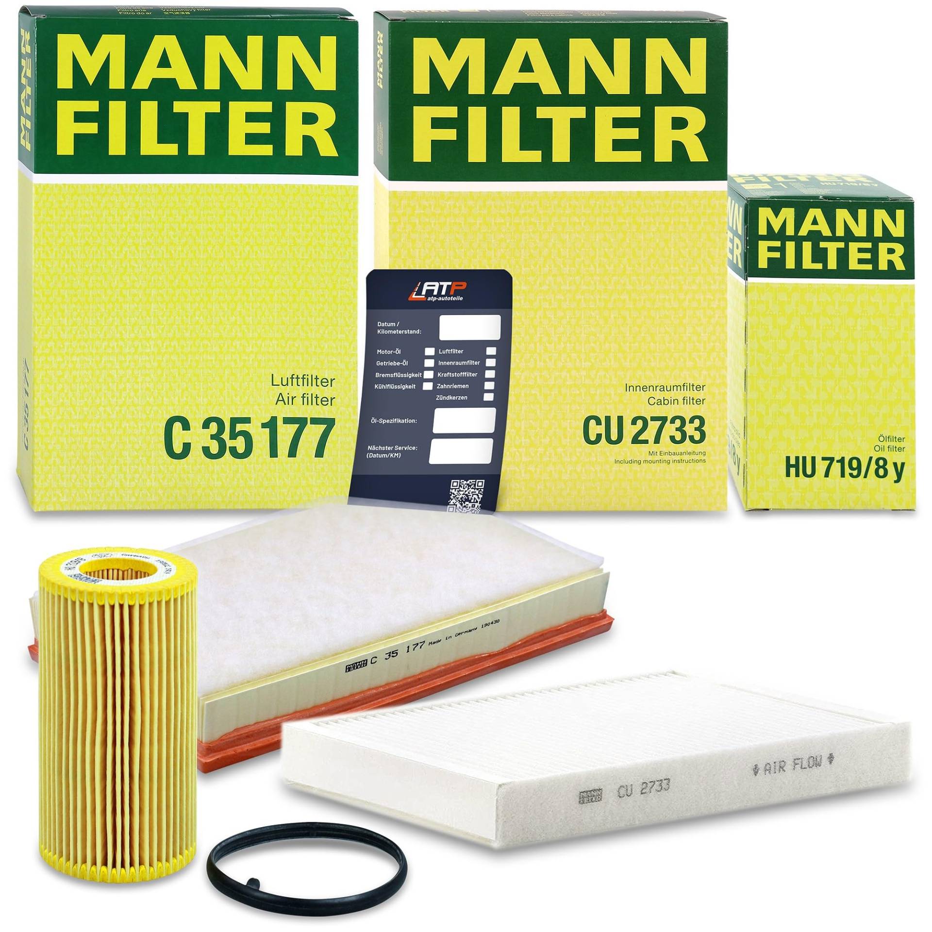 1x MANN-FILTER Ölfilter, 1x MANN-FILTER Luftfilter, 1x MANN-FILTER Innenraumfilter Kompatibel mit VOLVO S60 II (134), S80 II (124), V60 I (155), V70 III (135), XC60 I SUV (156), XC70 II (136) von Generisch